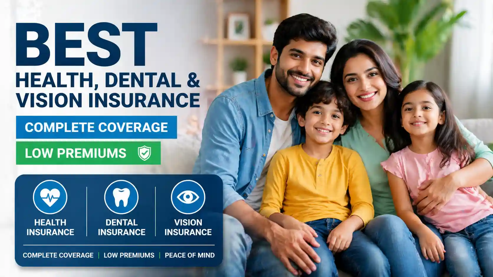 Best Health Insurance, Dental Insurance, and Vision Insurance Plans with Complete Coverage and Low Premiums